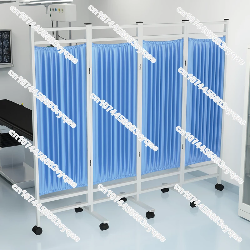 Medical Screen Hospital Medical Iron Fabric Partition Folding Screen Health Room Clinic Mobile