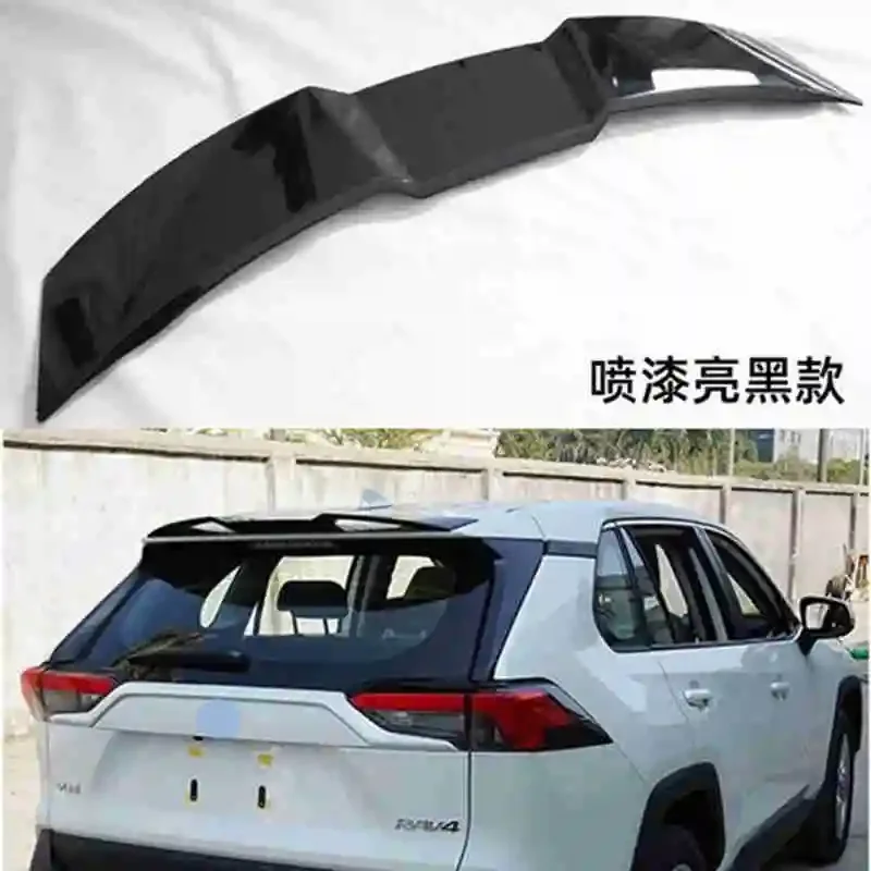 For TOYOTA RAV4 RAV 4 2019 2020 ABS Plastic Unpaint Exterior Rear Spoiler Tail Trunk Boot Wing Decoration Car Styling