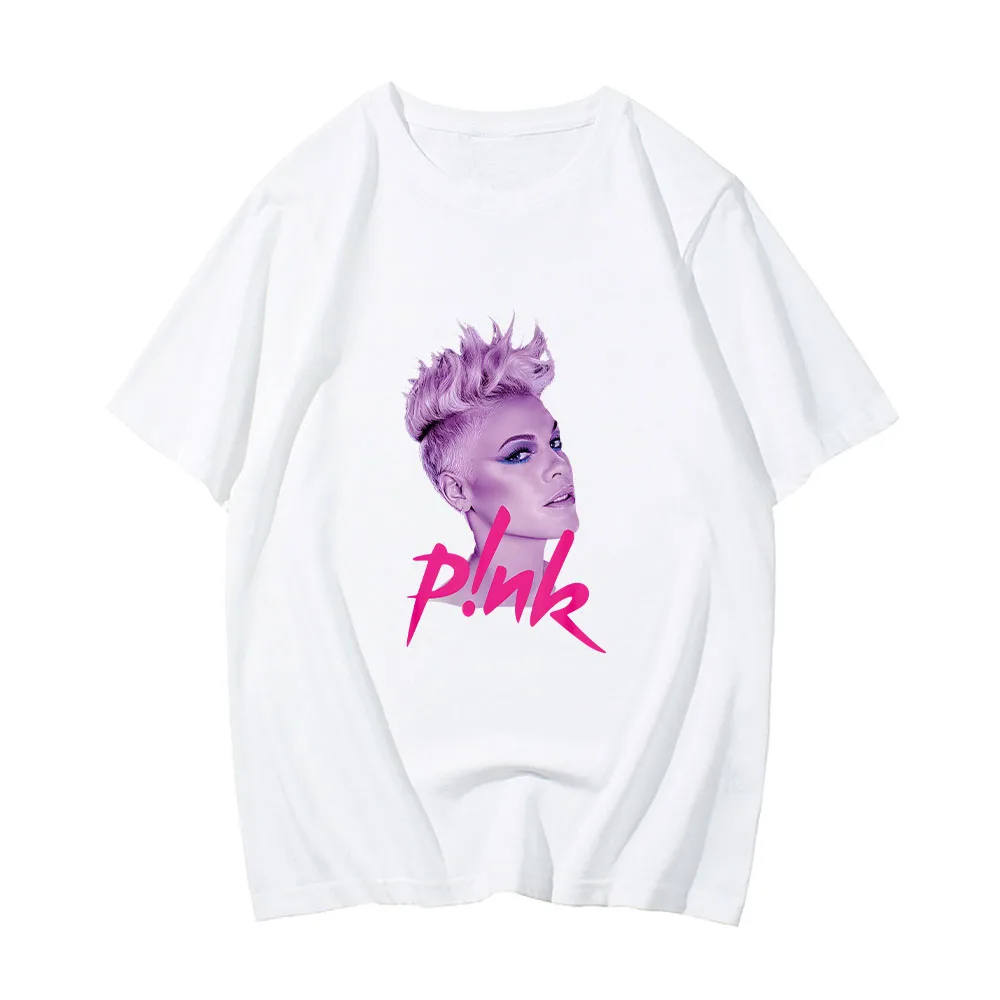 Pink P!nk Summer Carnival T-shirt Summer High Quality Cotton Tee-shirt Funko Pop Fashion Print Tshirt Ropa Hombre Casual Tops