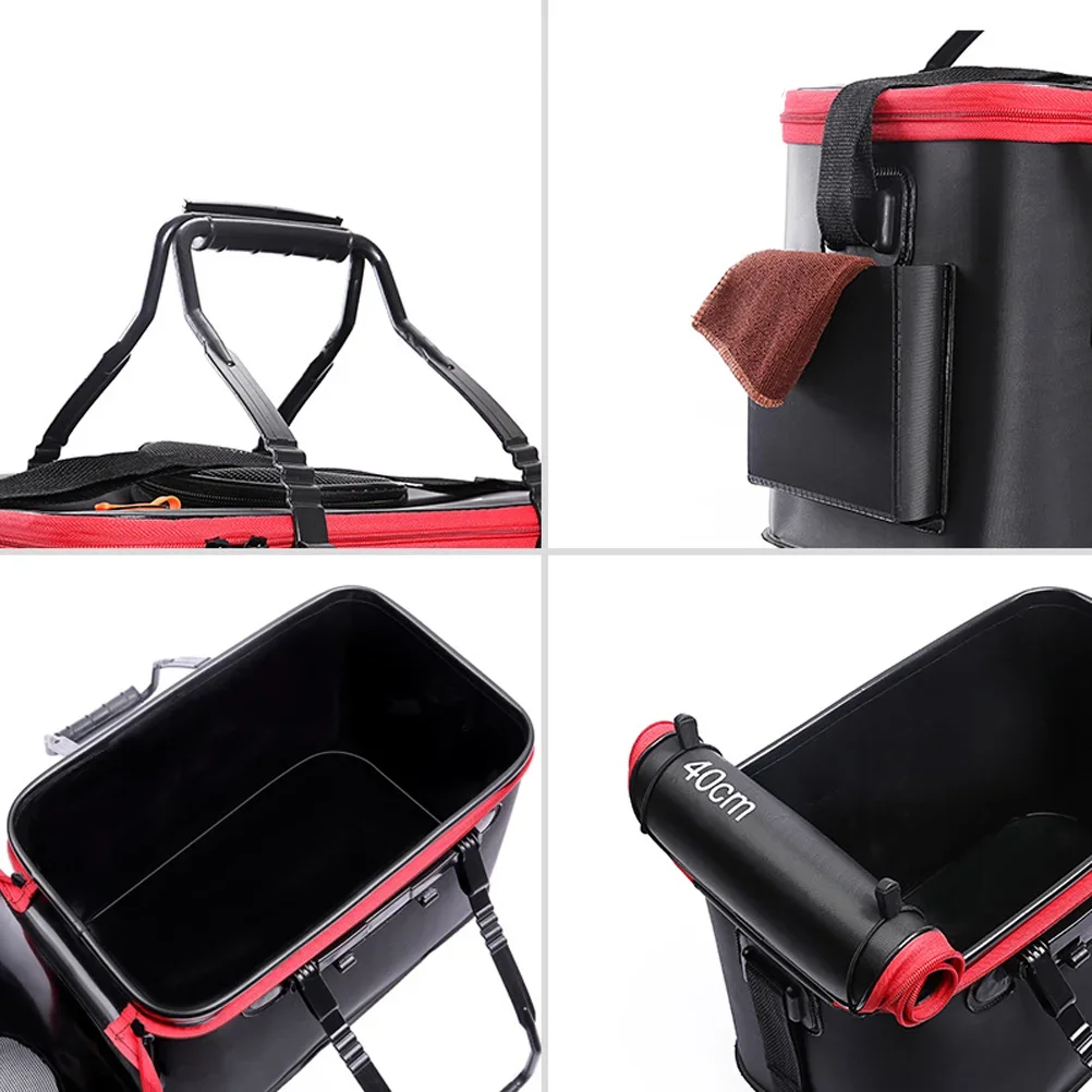 Camping Outdoor Fishing  Multi- Folding Thicken Live Fishing Box  Tank Bucket Tackle Fishbox Fishing Tool