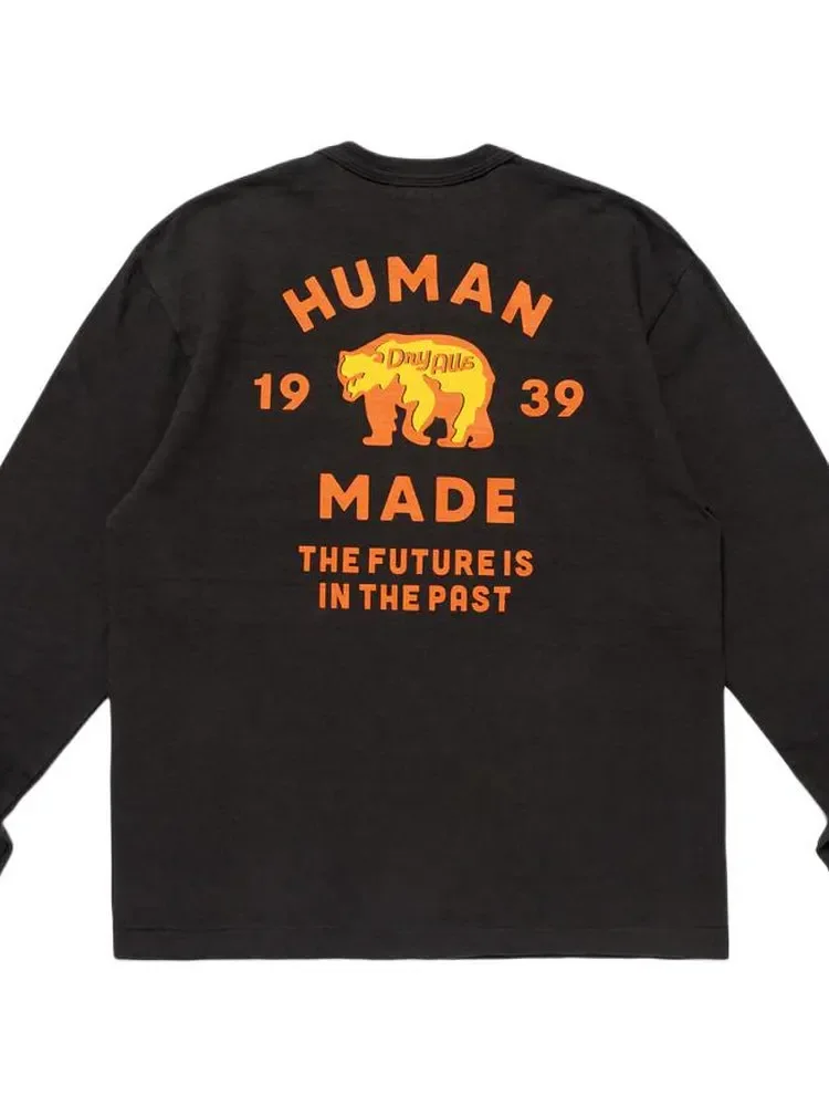 HUMAN MADE FW26 Back Animal Print Long Sleeve T Shirt Heart Logo Patch Unisex Japan