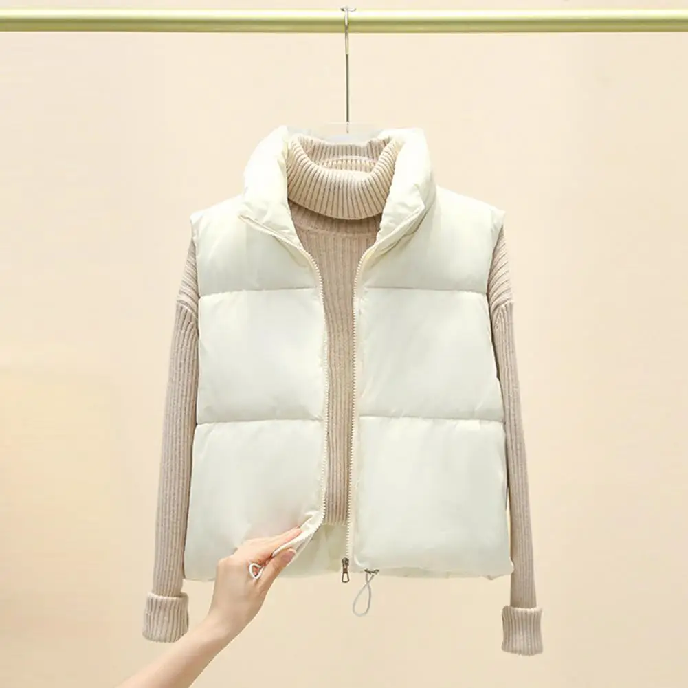 2024 Autumn/Winter Women's Short Sleeveless Cotton Jacket