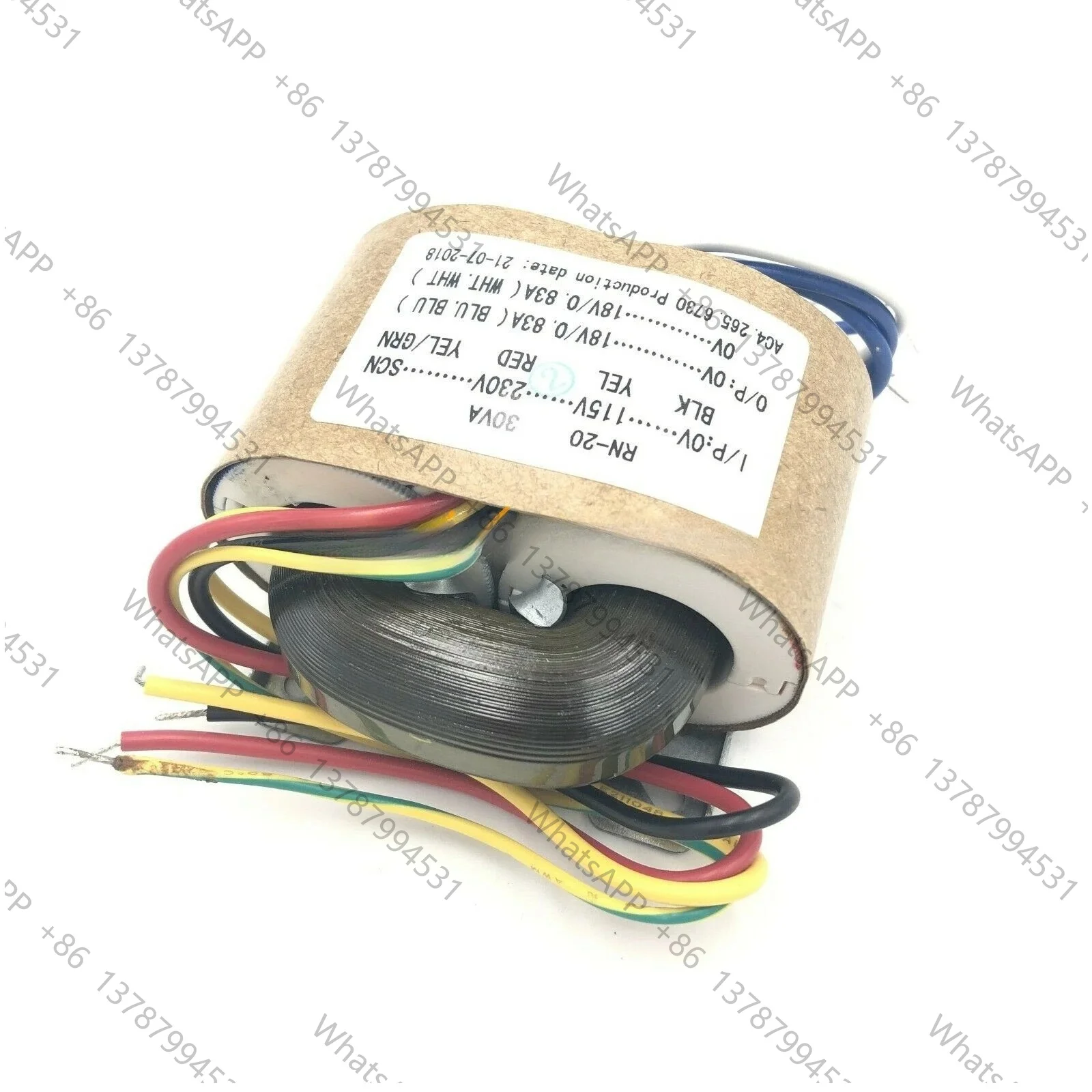 30W 30VA Primary Input 0-115-230V-SCN or 0-220V-SCN Secondary Output 9V 12V 15V 18V 24V R-core Transformer Audiophile