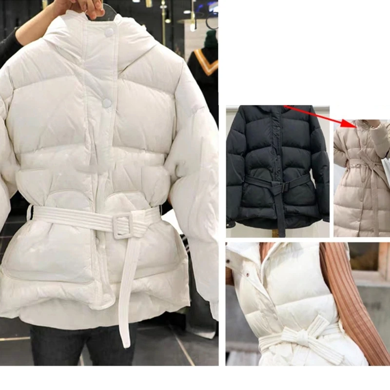 Duurzame Taille Riem Vrouwen Donsjack Riem Versieren Lengte Verstelbare Dropship