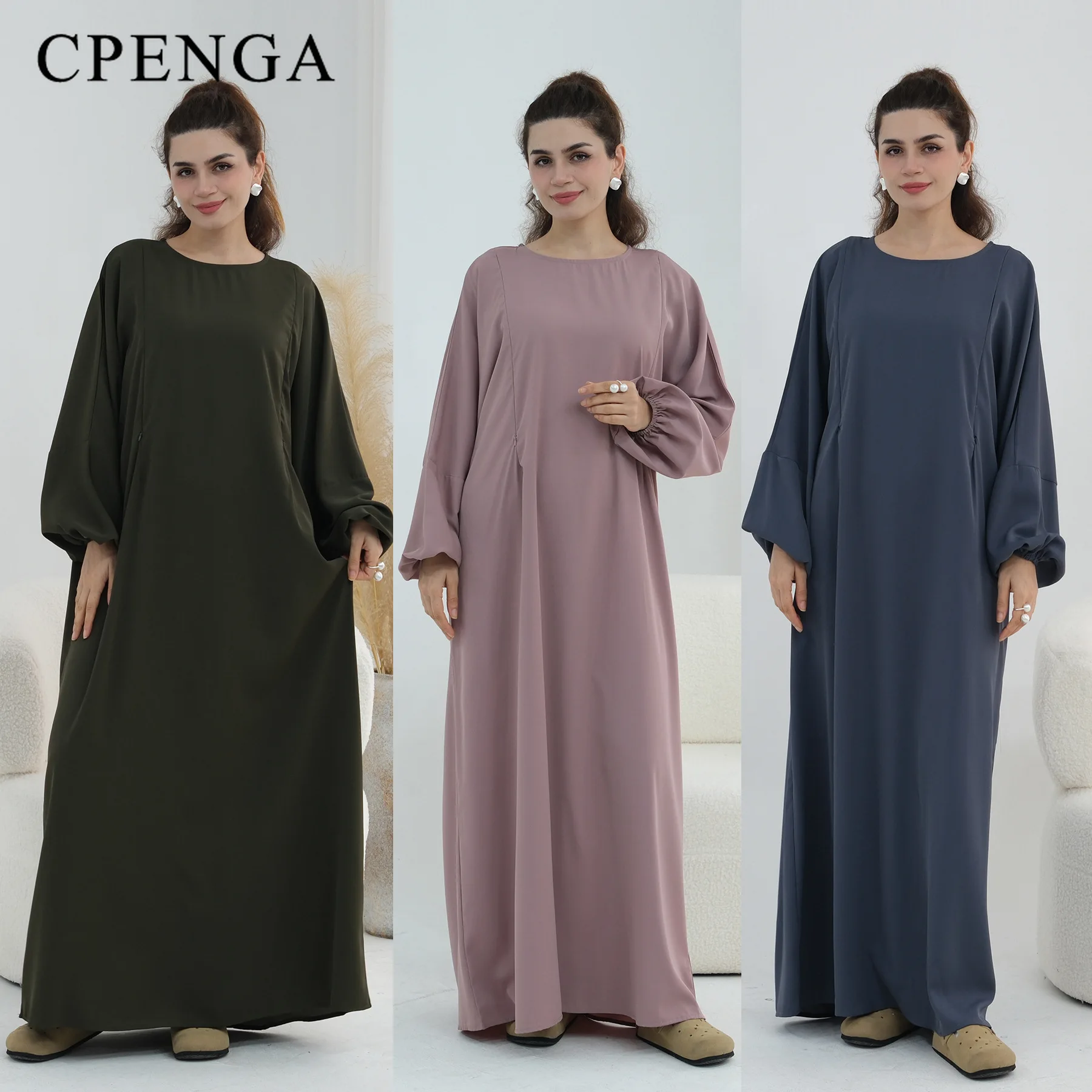 

Arabic Modest Muslim Nursing Abaya for Women Elegant Plain Dubai Dress Elegant Islamic Travel Outfit New in Turkey Kaftan Robe