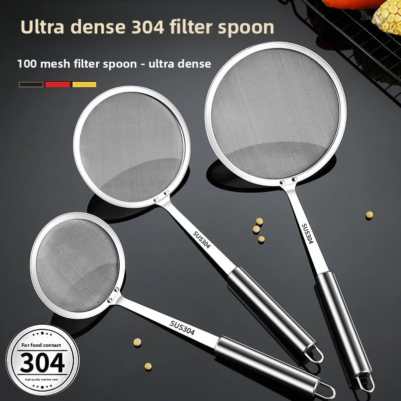 Cuchara de Espuma de Acero Inoxidable 304 Ultrafina, Filtro Separador de Aceite para Cocina, Cuchara Filtradora de Aceite para Uso Doméstico, Herramienta Gourmet