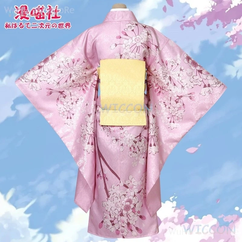 Anime My Happy Marriage Miyo Saimori Cosplay Costume Kimono Pink Dress Outfit Wig Japanese Clothing Women Halloween Party view 5