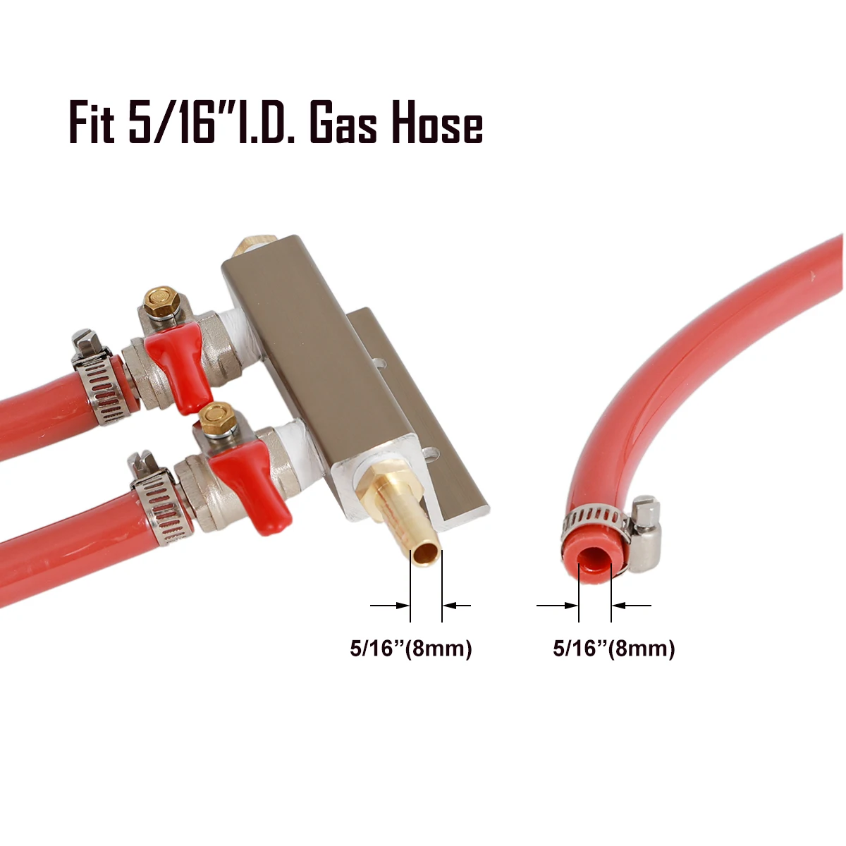 Co2 Air Distributor Gas Manifold Splitter 5/16\