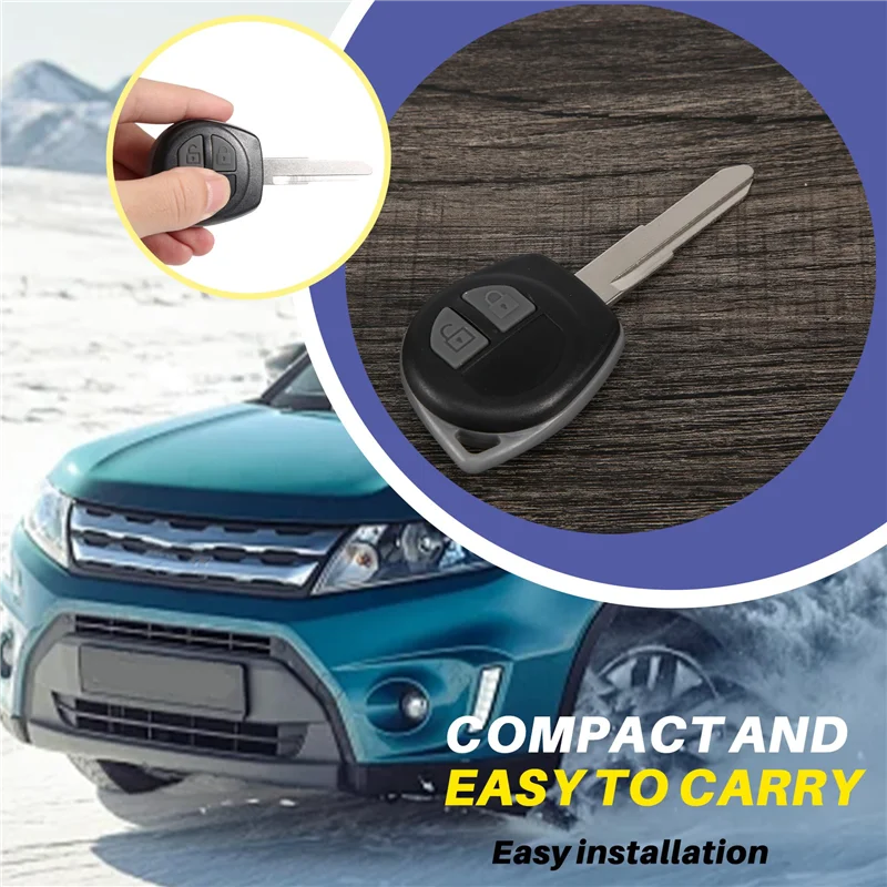 AU34-Car Smart Remote Key 2 Buttons Fit For Suzuki Swift Sx4 Alto Jimny Vitara Ignis Splash 2007-2013 433Mhz