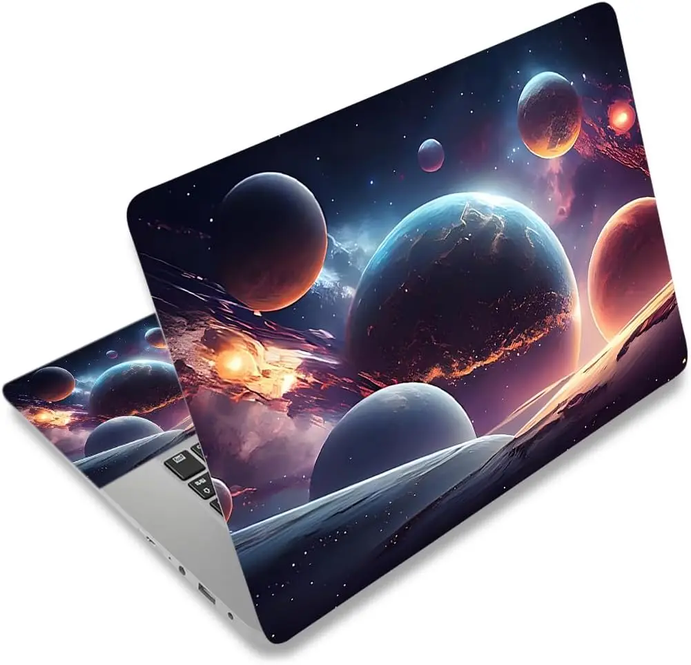 

Cosmic Planets Laptop Decal Sticker Skin, 12-15.6 inch, Removable, 2 Wrist Pads Included