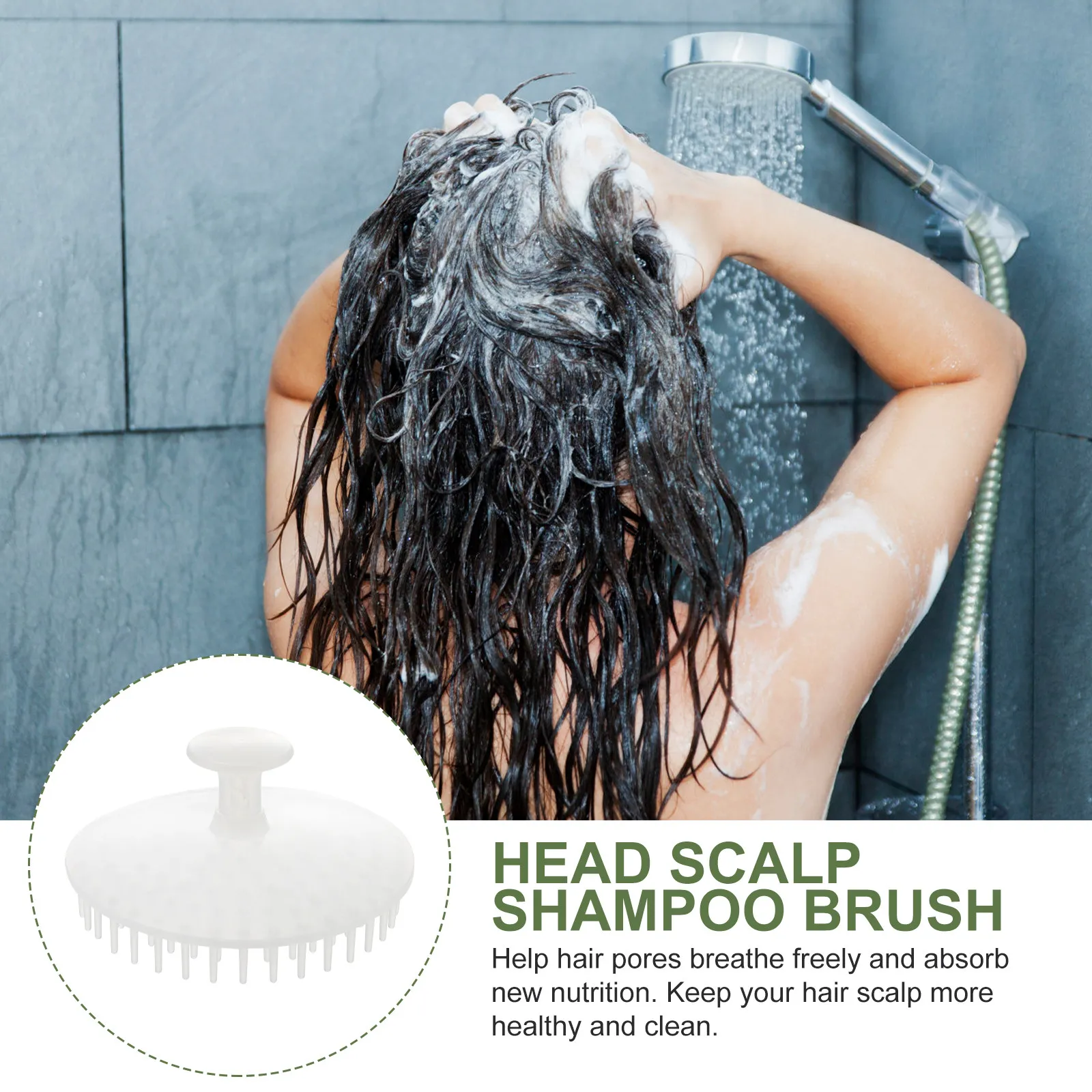 

Набор из 2-х силиконовых щеток для мытья волос и массажа кожи головы, для глубокой очистки и расслабления во время душа