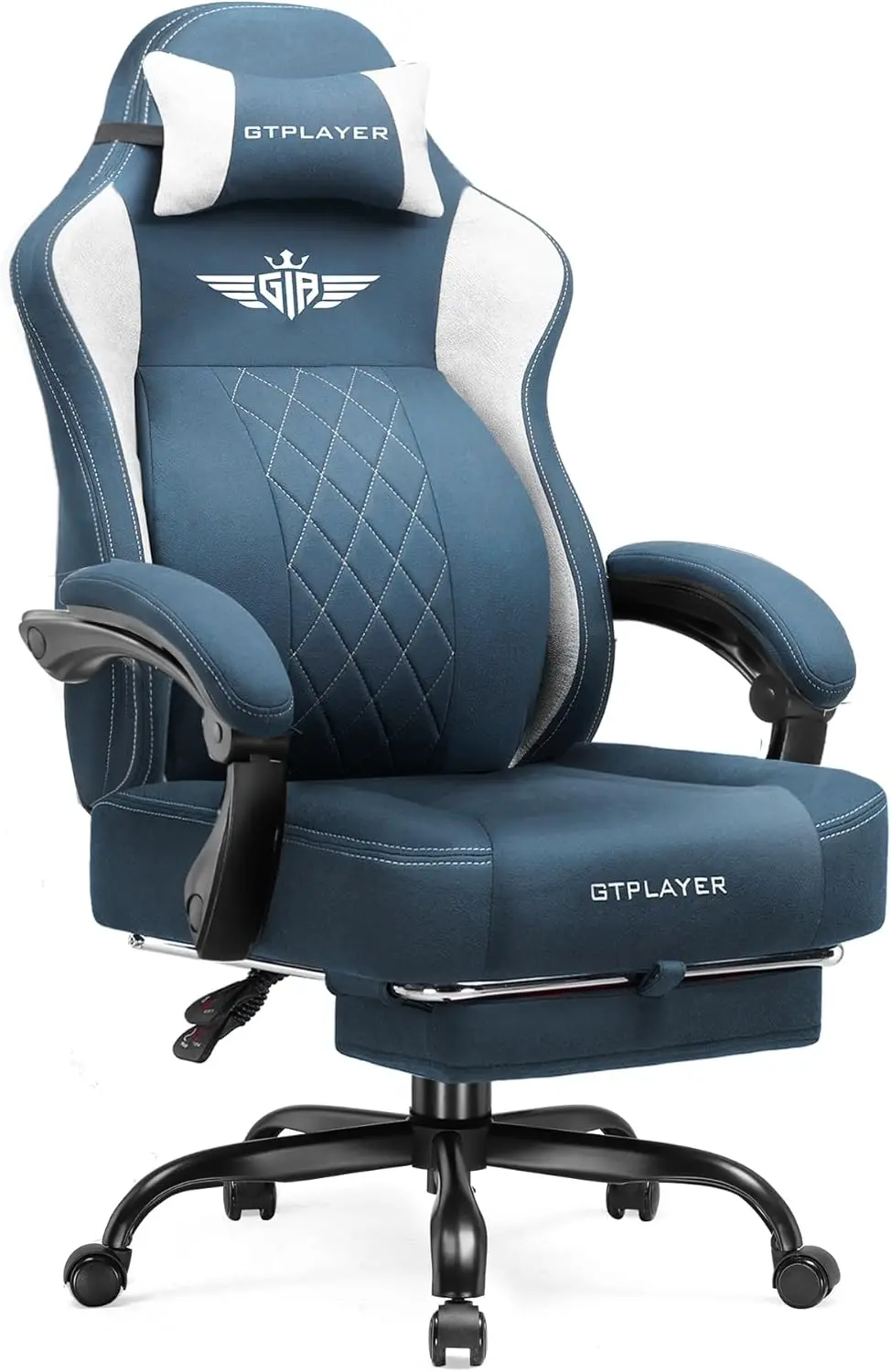 

Big And Tall Gaming Chair Breathable Fabric Computer Chair With Strong Lumbar Support, Comfortable Office Chairs With Pocket