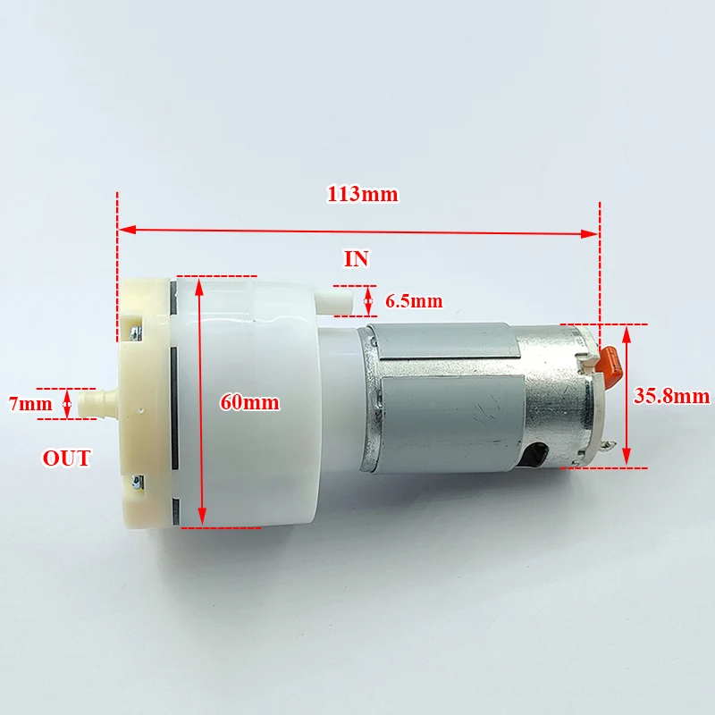 

CJVP60-AA12A6 Mini 555 Motor Air Pump DC 12V Large Flow 60mm Vacuum Pump Negative Pressure Pump DIY Inflator Packer Machine