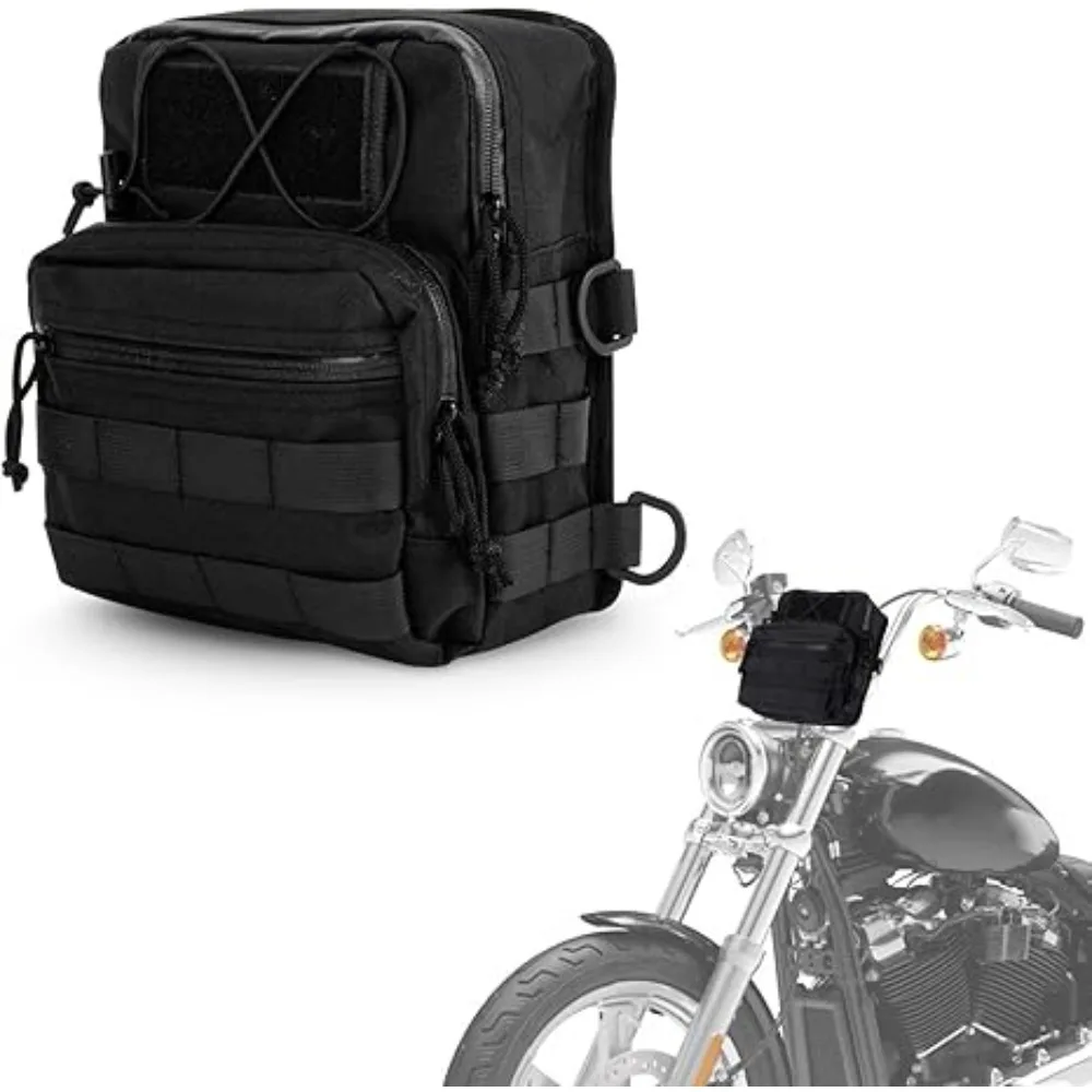 

Сумка на руль мотоцикла, передняя вилка, багажник, сумка для хранения инструментов, сумка с Т-образным стержнем, универсальная сумка для Harley Softail Dyna Street Bob FXBB, сумка