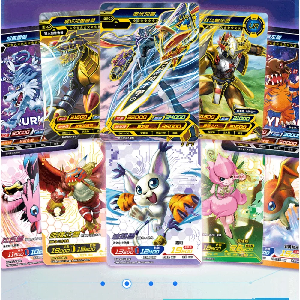 Original KAYOU Digital Monster Game Collection Cards Anime Popular Characters Cool Hot Stamping Gold Cards Unique and Fun Gift