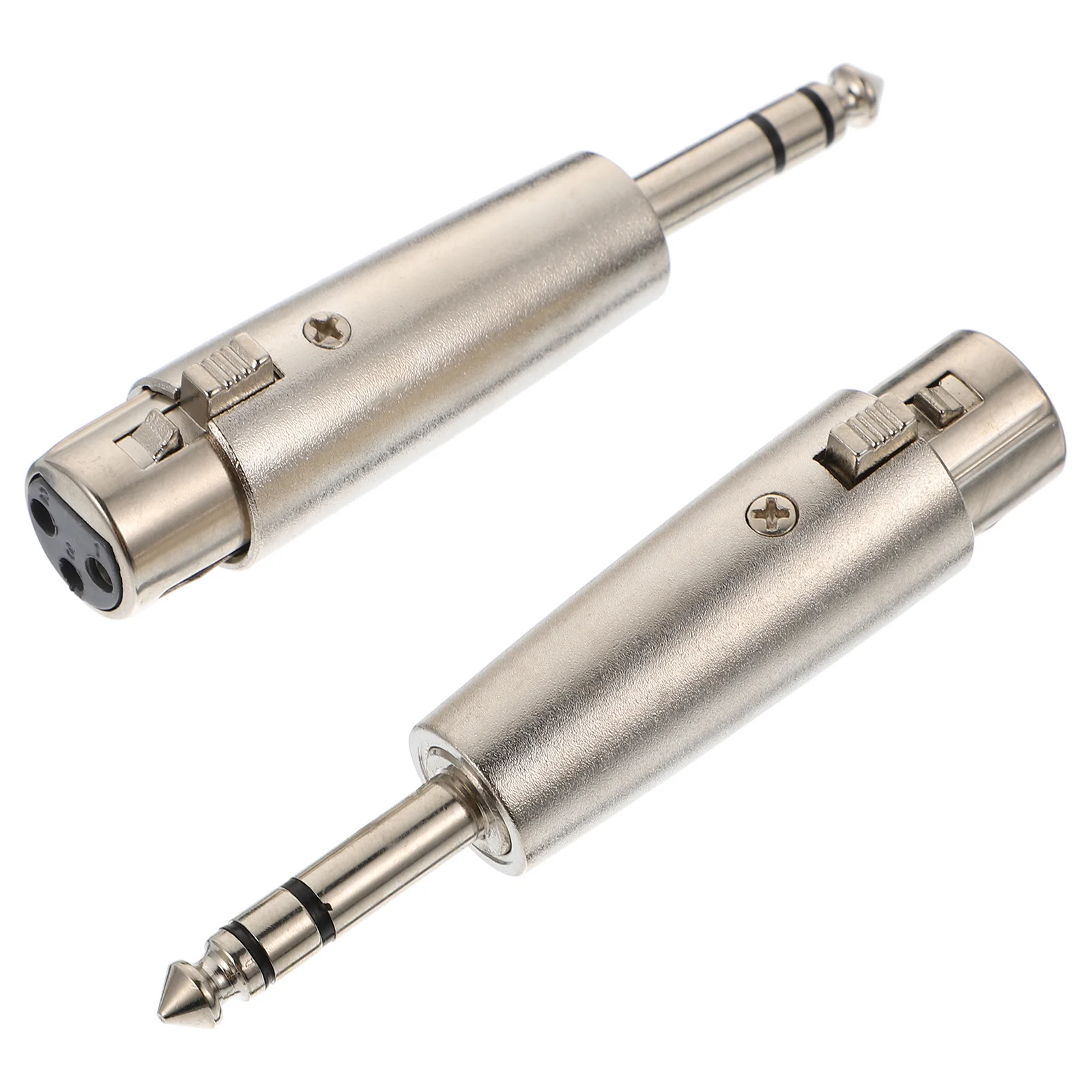 

2Pcs Xlr Female to 6.35mm Stereo Male Adapter with Die-Cast Zinc Alloy Shell Noise Protection for Studio Stage Audio Systems