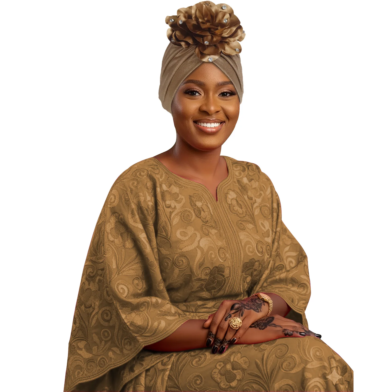 Donne Grande Fiore Strass Pieghettato Turbante Hijab Africano Gele Testa Wrap Beanie Chemio Cap per la Perdita di Capelli Musulmano Foulard Cappello Nuovo