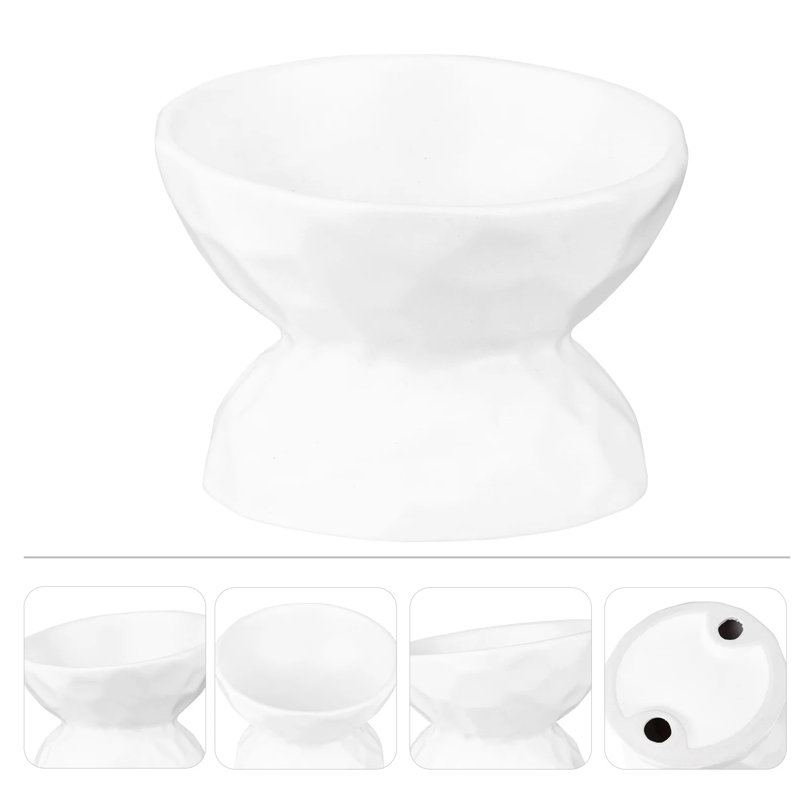 

Ceramic Elevated Neck Protection Cat Feeding Bowl Small Dogs Tilted Elevated Pet Feeder Anti Tipping Pet Bowl Cat Food Feeder
