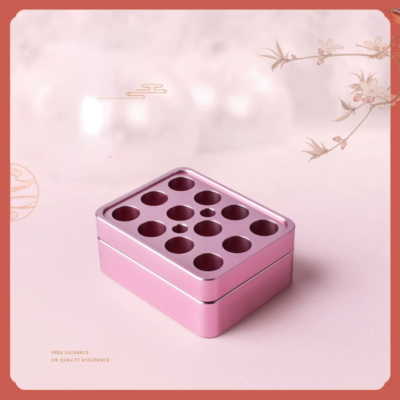 Diy Handmade Lipstick Material 12-hole Aluminum Sample Mold Self-made 9.3mm Small Sample Tube Lipstick Empty Tube Set