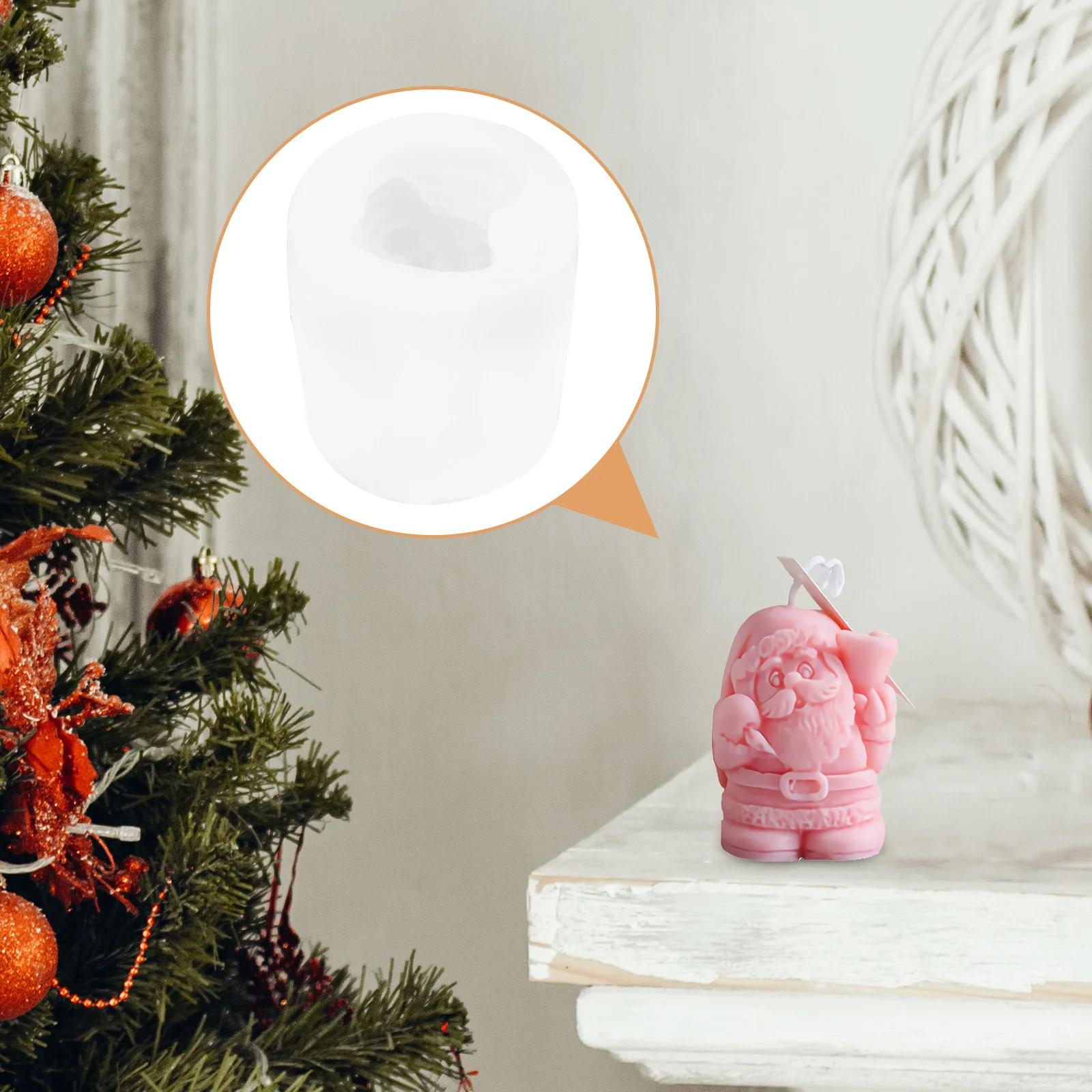 

1Pcs Santa Claus Silicone Mold Christmas DIY Wax Beeswax Making Tool Xmas Craft Supply DIY Supply