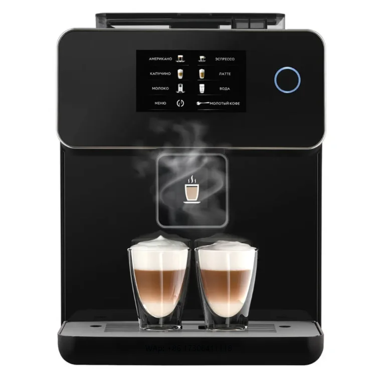 New Design Stainless Steel Touch Screen Smart Commercial Fully Automatic Espresso Cappuccino Latte Coffee Machine