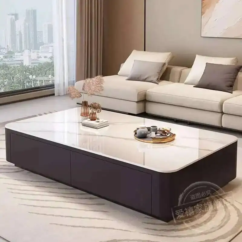 

Unique Coffee Table Minimalist Standing Space Italian Saving Aesthetic Service Side Table Center Couchtisch Salon Furniture