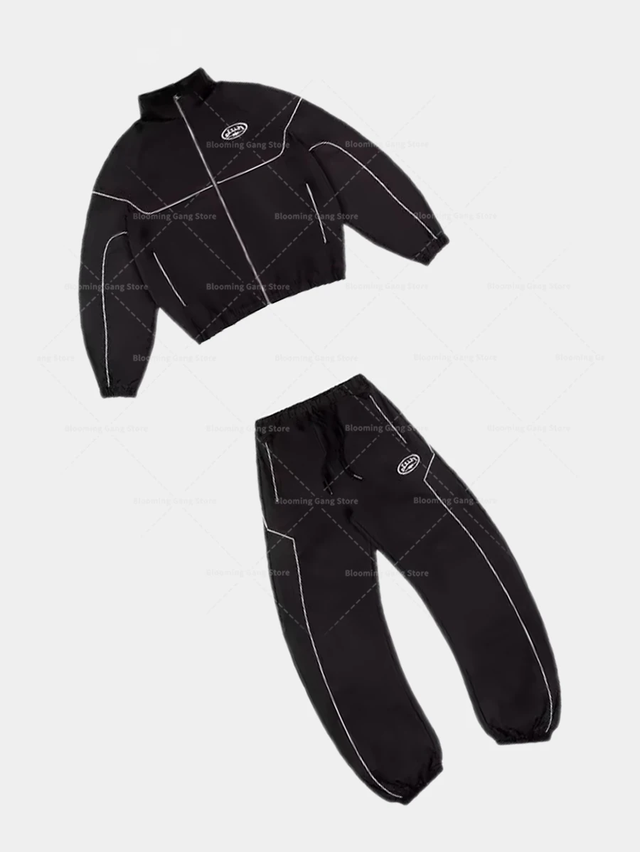 

American Y2k Personality Design Pattern Set Man Clothes Streetwear Hip-Hop Hoodies Gothic Harajuku Couple Sweatshirts Sweatpants