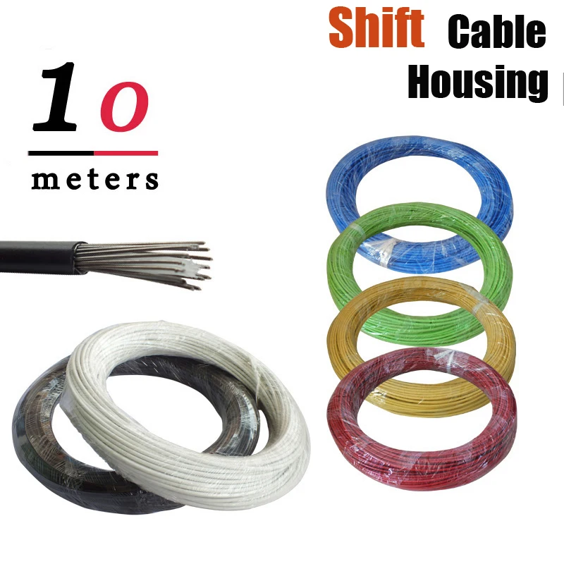 

10-метровый трос для велосипеда MTB 4,0 мм, внутренний трос переключения передач и тормоза, гильза для троса переключателя скоростей, запчасти для велосипеда