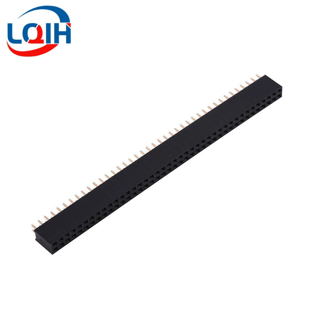 2.54mm Double Row Female 2~40P Breakaway PCB Board Pin Header socket Connector Pinheader 2*2/3/4/6/10/12/16/20/40Pin For Arduino
