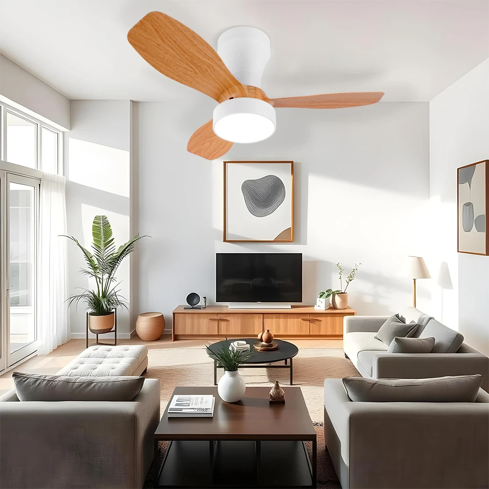 

Modern LED Ceiling Fan Ceiling, Silent DC Motor, Living Room, Bedroom, Dining Room Remote Dimming Pendant Light, Electric Fan
