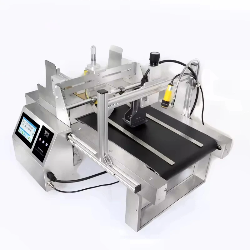 DG-127 Inkjet Printer with Paging Machine Date Time Serial Number Coding Smart Printer with Feeder for Paper Box Plastic Bag