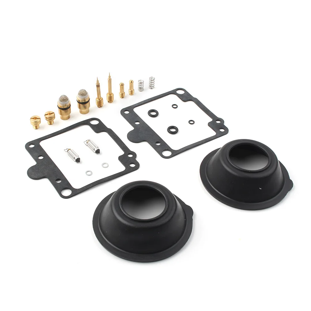 2SETS Motorcycle Carburetor Rebuild Kit Plunger Diaphragm For Yamaha XV750 Virago 750 1988-1991 1992 1993 1994 1995 1996 1997