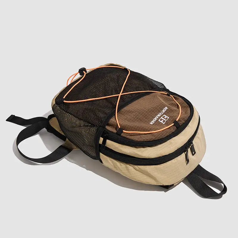 حقيبة ظهر صغيرة خفيفة الوزن للمشي لمسافات طويلة مع جيوب متعددة للرجال والنساء، حقيبة نهارية كاجوال منقوشة مقاومة للماء للبالغين أثناء المشي لمسافات طويلة في النهار #4