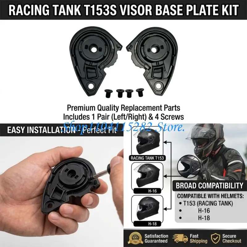  Multifunction Visors Mounting Base Comfortable Design Tool Fits T153 T153S Helmets