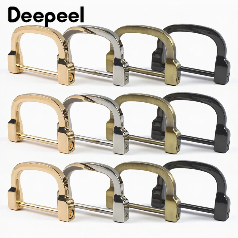 5/20Pcs 25/30mm Metal D Ring Buckle Detachable Screw Bridge Clasp Bags Strap Connector Handbag Handle Shoulder Bag Accessories