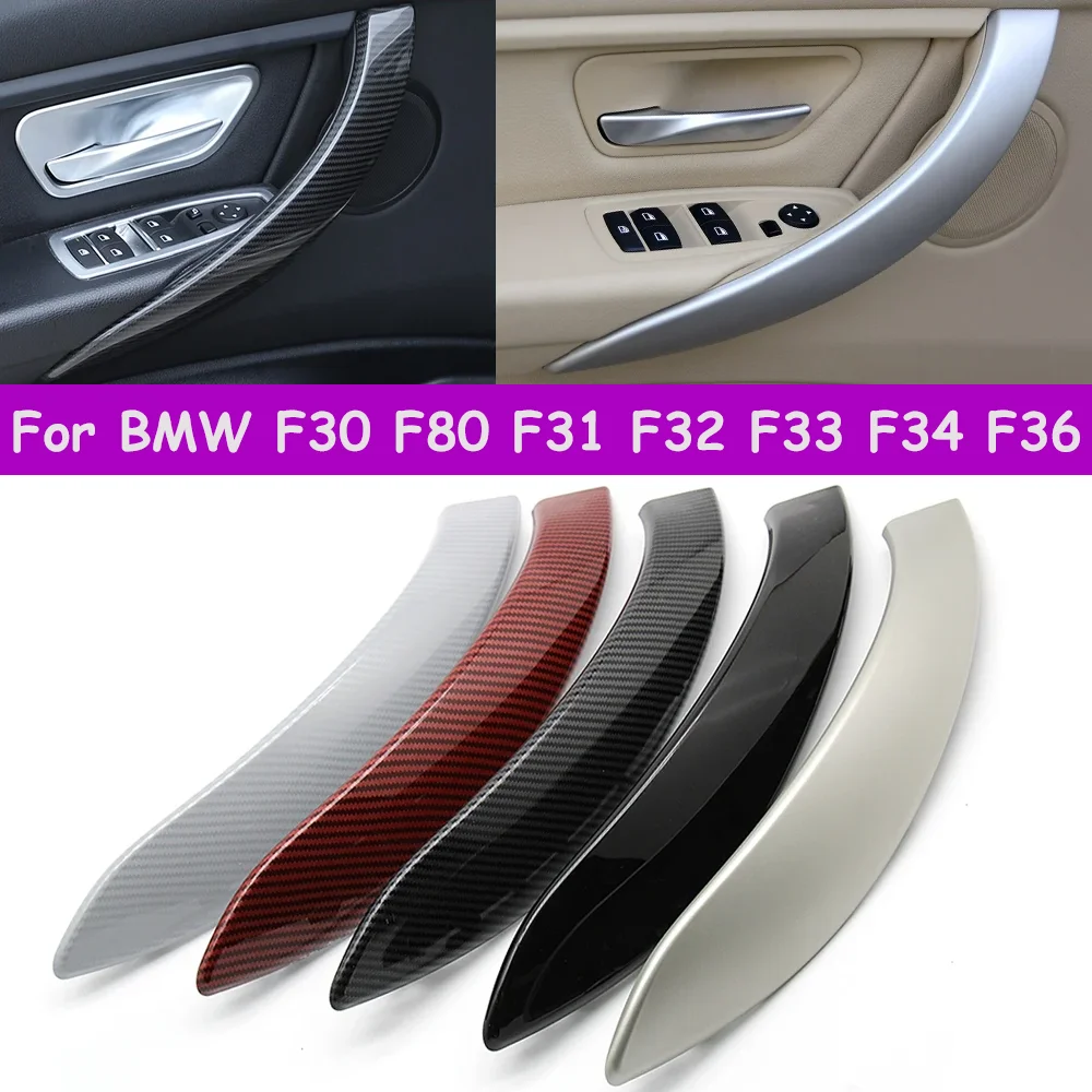 2PCS/4PCS F30 F80 F31 F32 F33 F34 F35 F36 Car Interior Door Pull Handle Outer Cover Trim For BMW 3 4 Series M3 M4 2013-2018