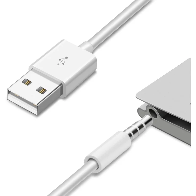 MP3 ładowanie 3.5mm Jack/wtyczka do ładowarka USB synchronizuj dane kabel przesyłowy kompatybilne z IPod Shuffle 3. 4. 5. 6. 7th Gen.