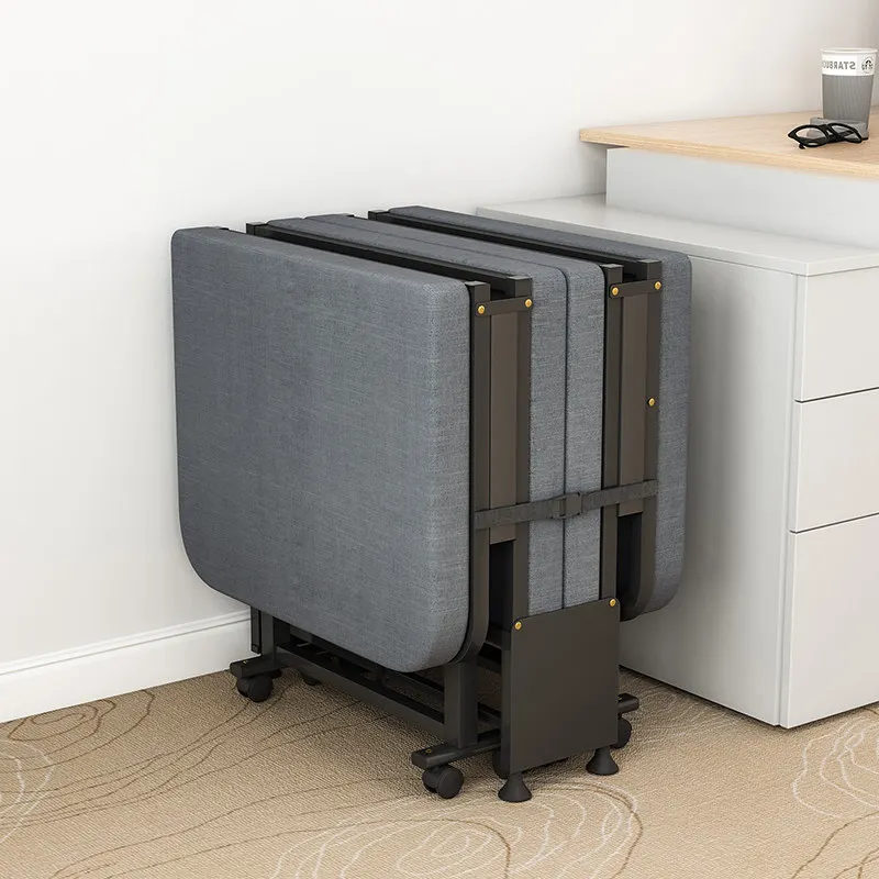 Office Folding Bed for Nap Single Person Use Home Hospital Companion Metal Frame Siesta Artifact Folding Bed