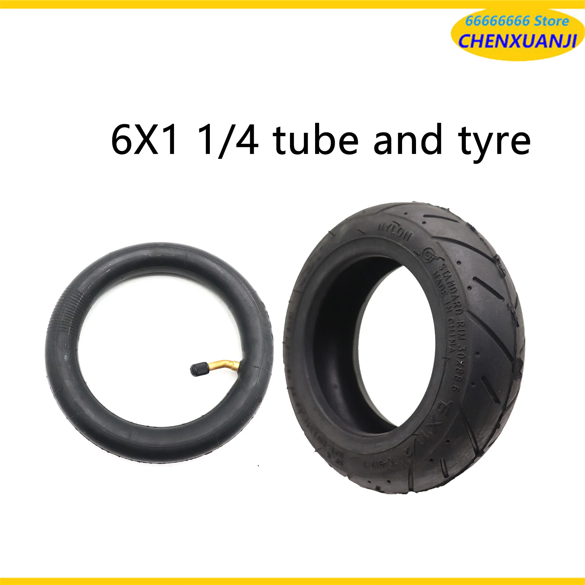 6 Inch 6X1 1/4 Tire…