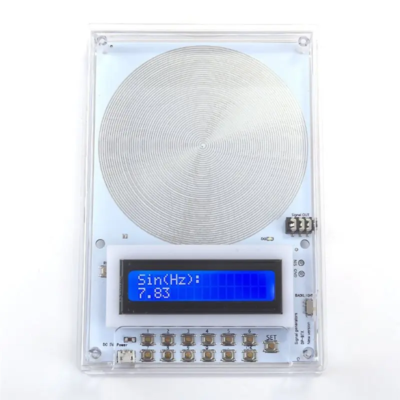 AB42-Healing Device Frequency Adjustable 0.1-99999Hz Schumann Wave Generator With External Antenna Board