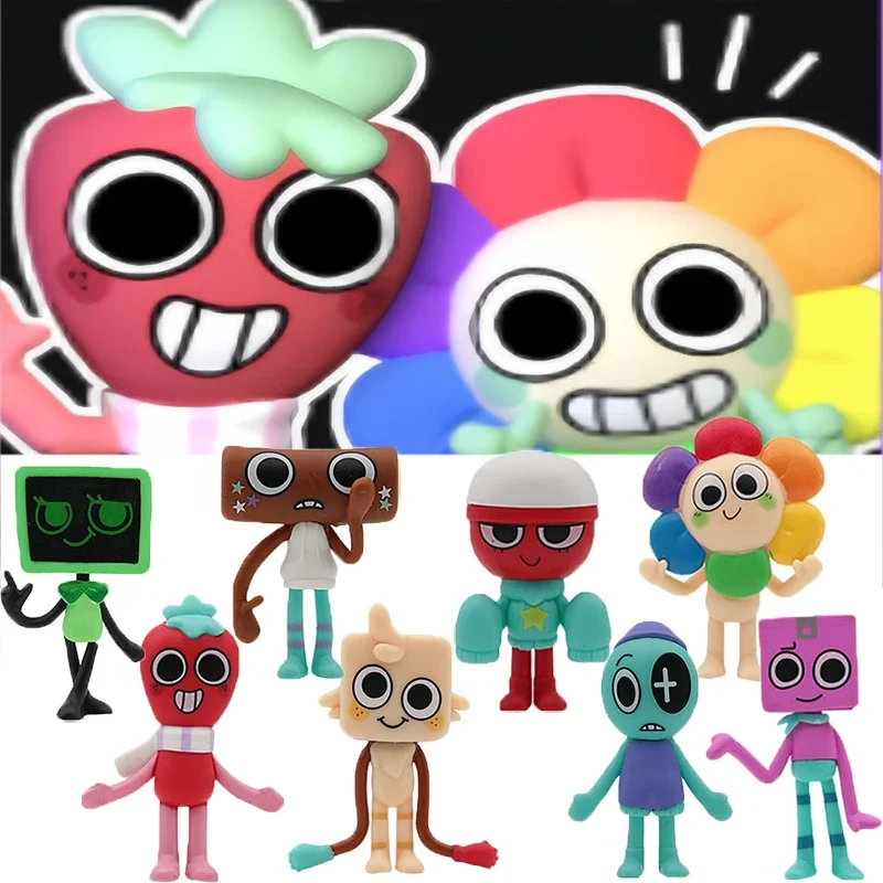 

Dandys World Figures Cake Decoration Figurine Shrimp Sprout Goob Pebble Shrimpo Vee Tisha Glisten Shelly PVC Action Figure Toys