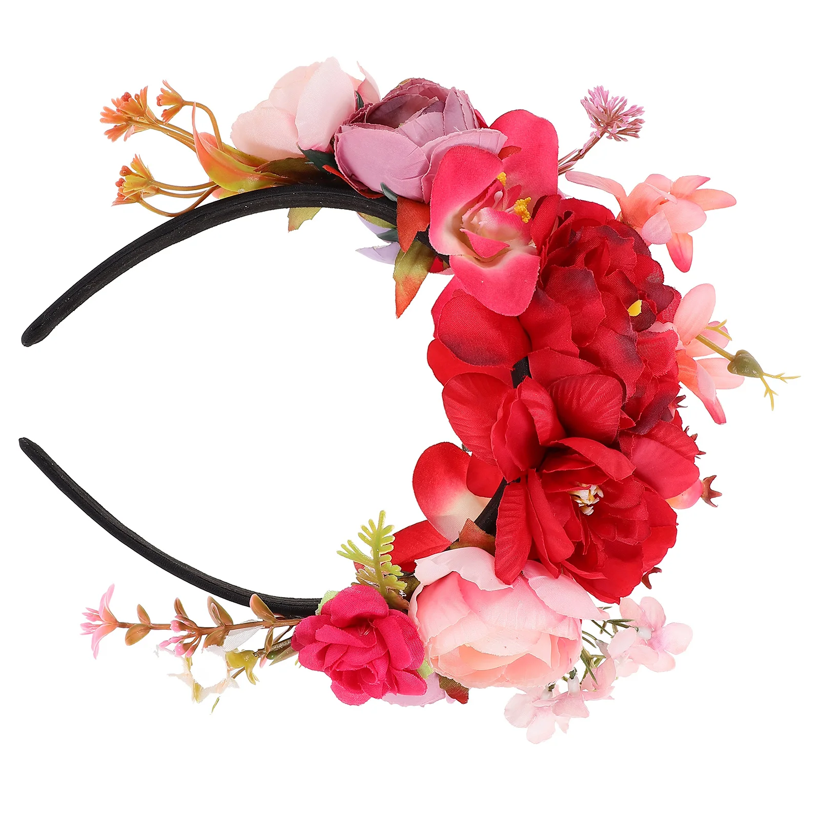 

Artificial Flower Girl Party Accessories Hairband Valentine Party Headdress Adults Valentine Headbands Floral Fashion Holiday