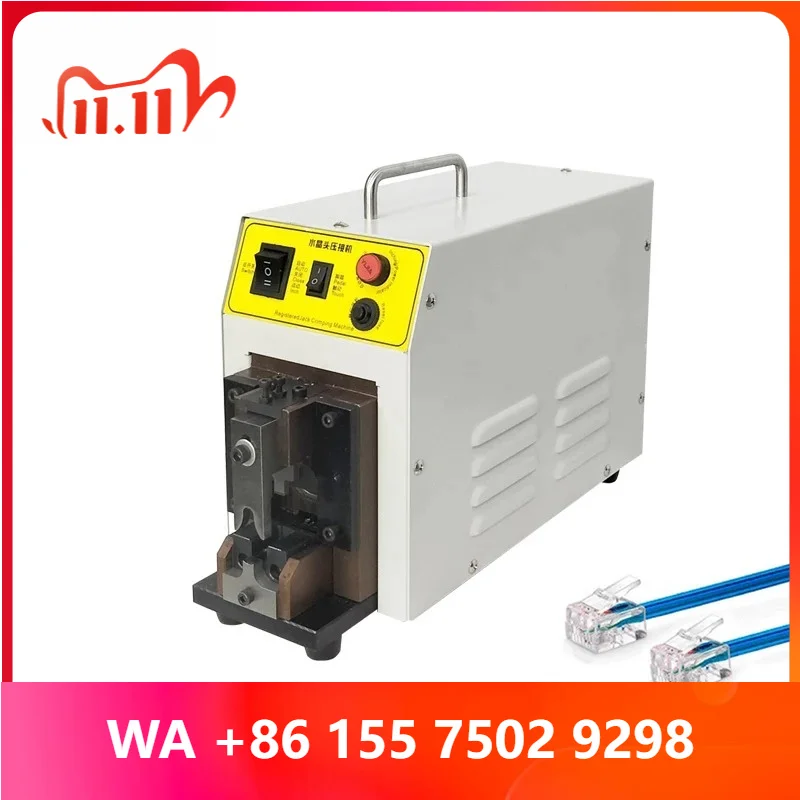 Semi-automatic Rj 45 Connector Wire Cle Crimping hine Press Terminal Applicator Crystal Head hine