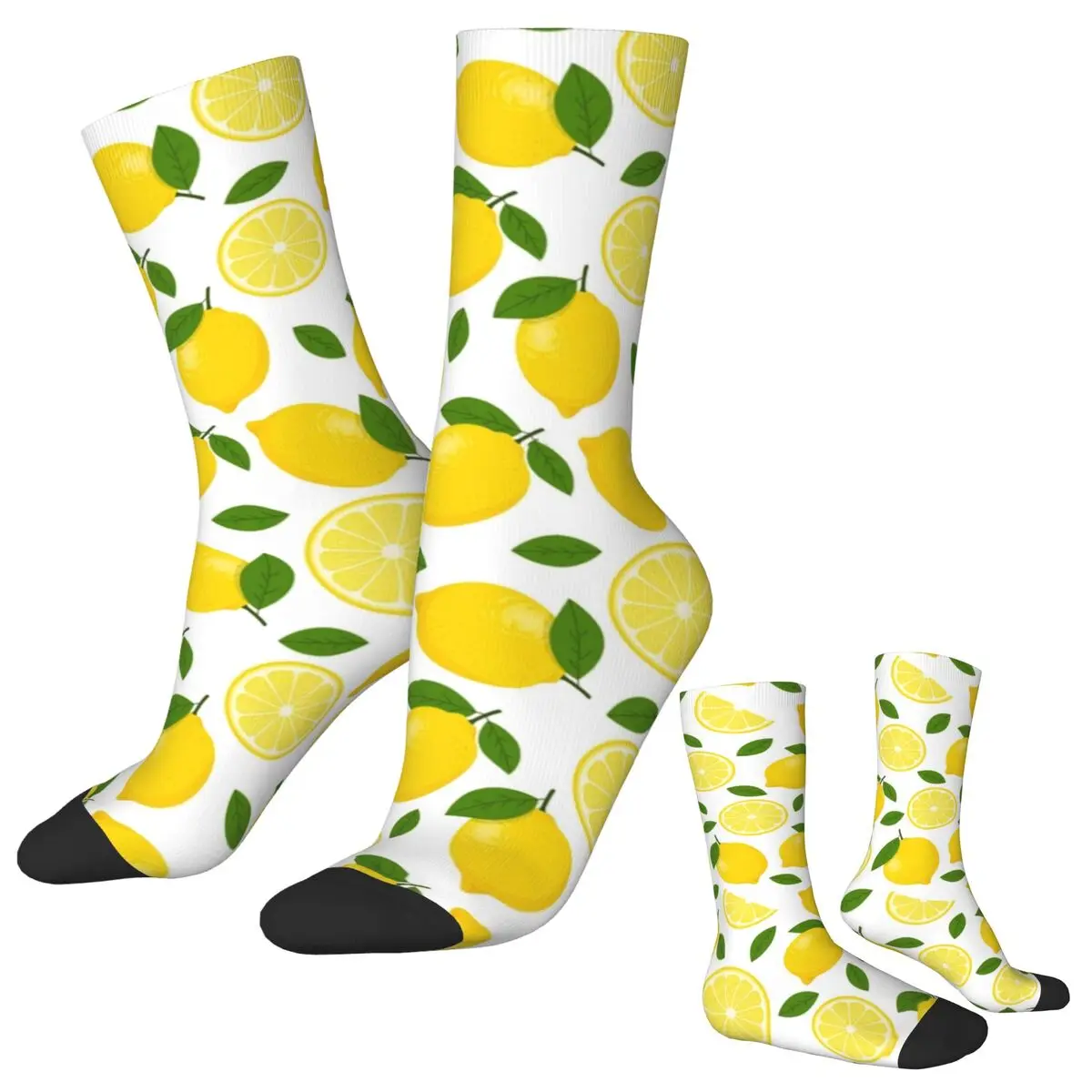 Unisex Männer Socken Zitrone Obst Muster Küche Scheiben Lebensmittel Strümpfe Herbst Lustige Warme Weiche Socken Design Laufen Anti Slip Socken