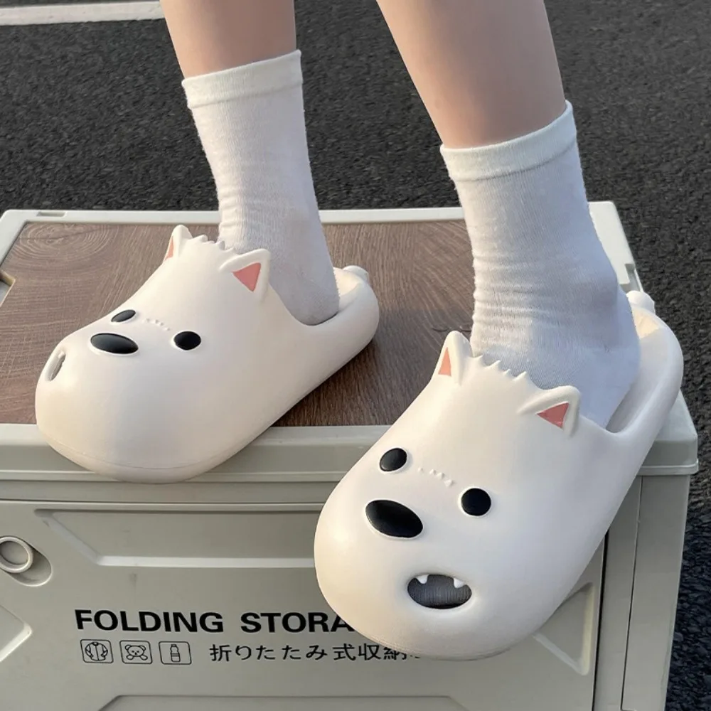 الإبداعية ويست هايلاند الأبيض جحر النعال لينة أسفل عدم الانزلاق جرو النعال الكرتون لطيف الأزواج إيفا صندل كلب للجنسين #2