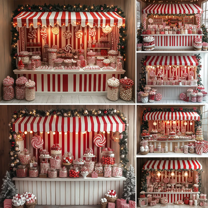 

LS Snowy Cozy Hot Cocoa Cart Christmas Backdrops Kids Adult Photography Snowflake Forest Santa Goods Stall Truck Backgrounds