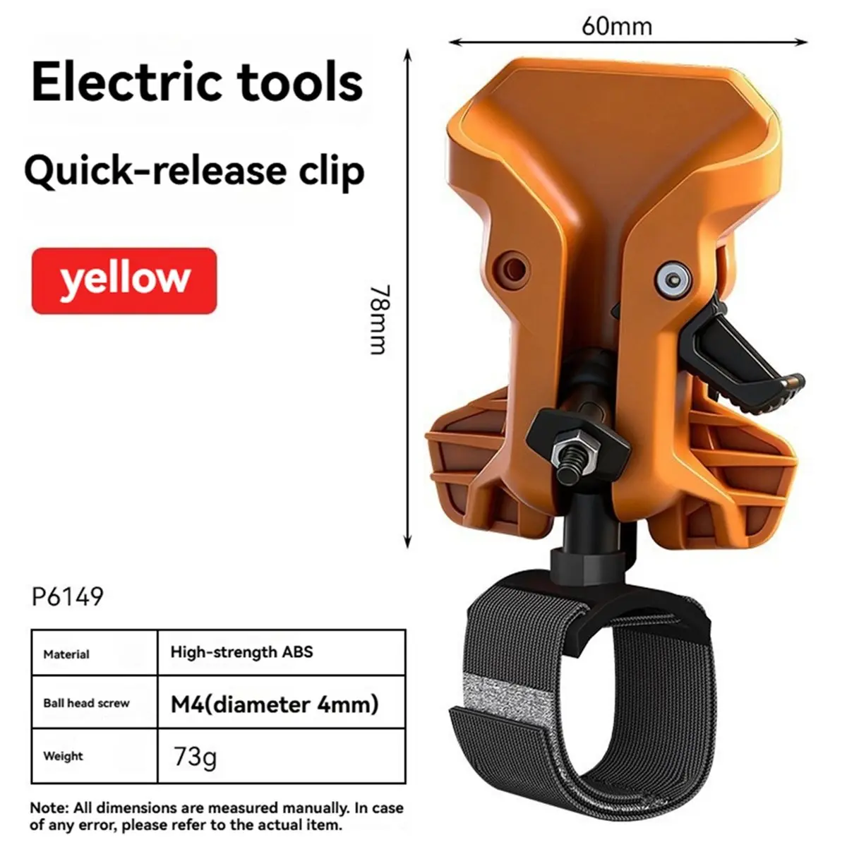 3Pcs Tool Belt Holders for Drills and Hammers, Self Locking Double Lock Waist Hanger, Universal Drill Belt Clip Fits