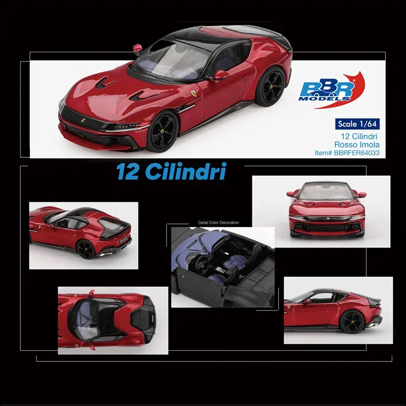 

Предпродажа BBR 1:64 Rosso Imola Ferrari 12 Cilindri, литая под давлением диорама, модель автомобиля, коллекция игрушек