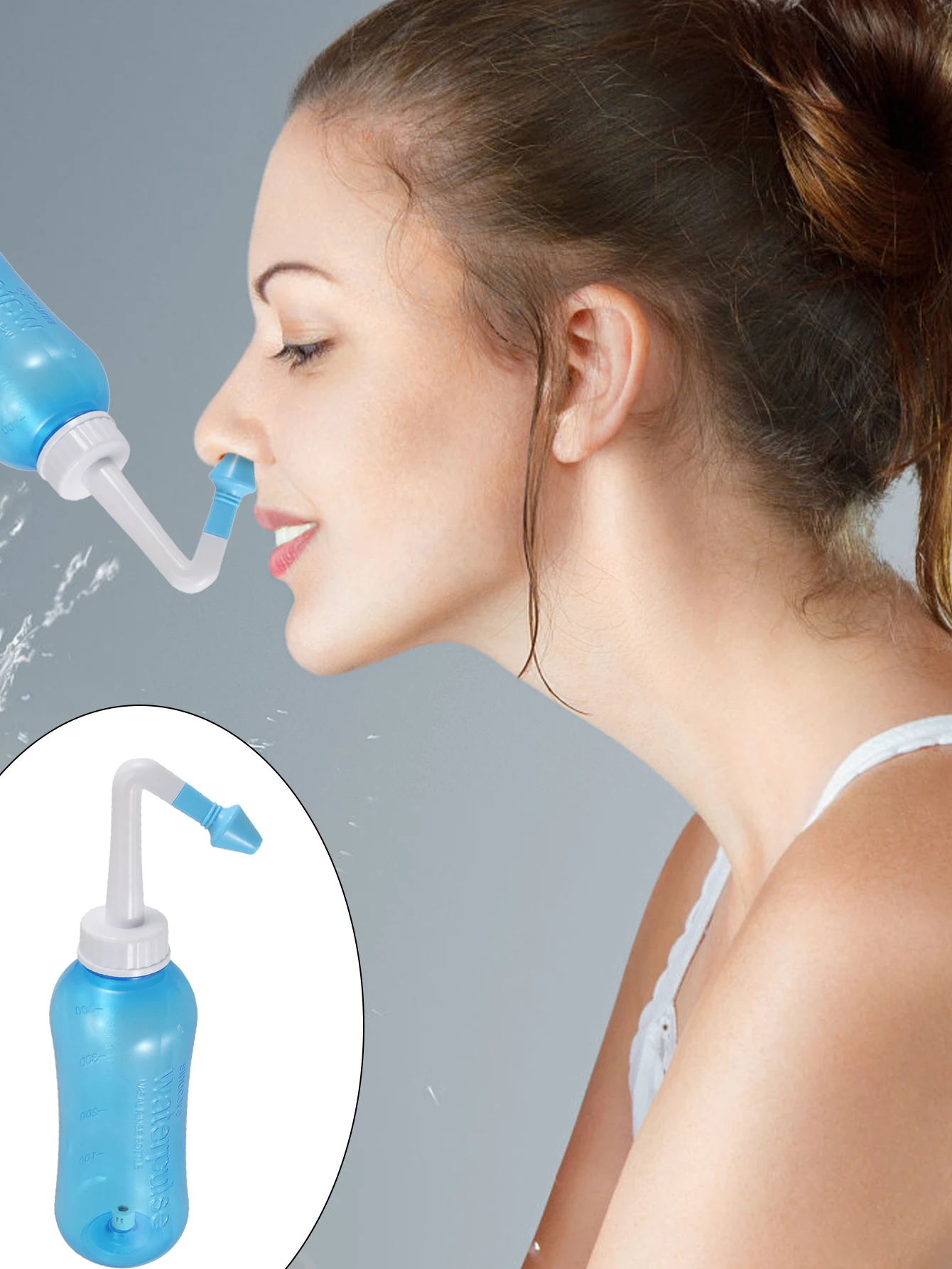 1Pcs 500ML Nose Nasal Wash Bottle Yoga Detox Sinus Allergies Relief Rinse for Adults Children Nasal Wash Bottle Nasal Washer