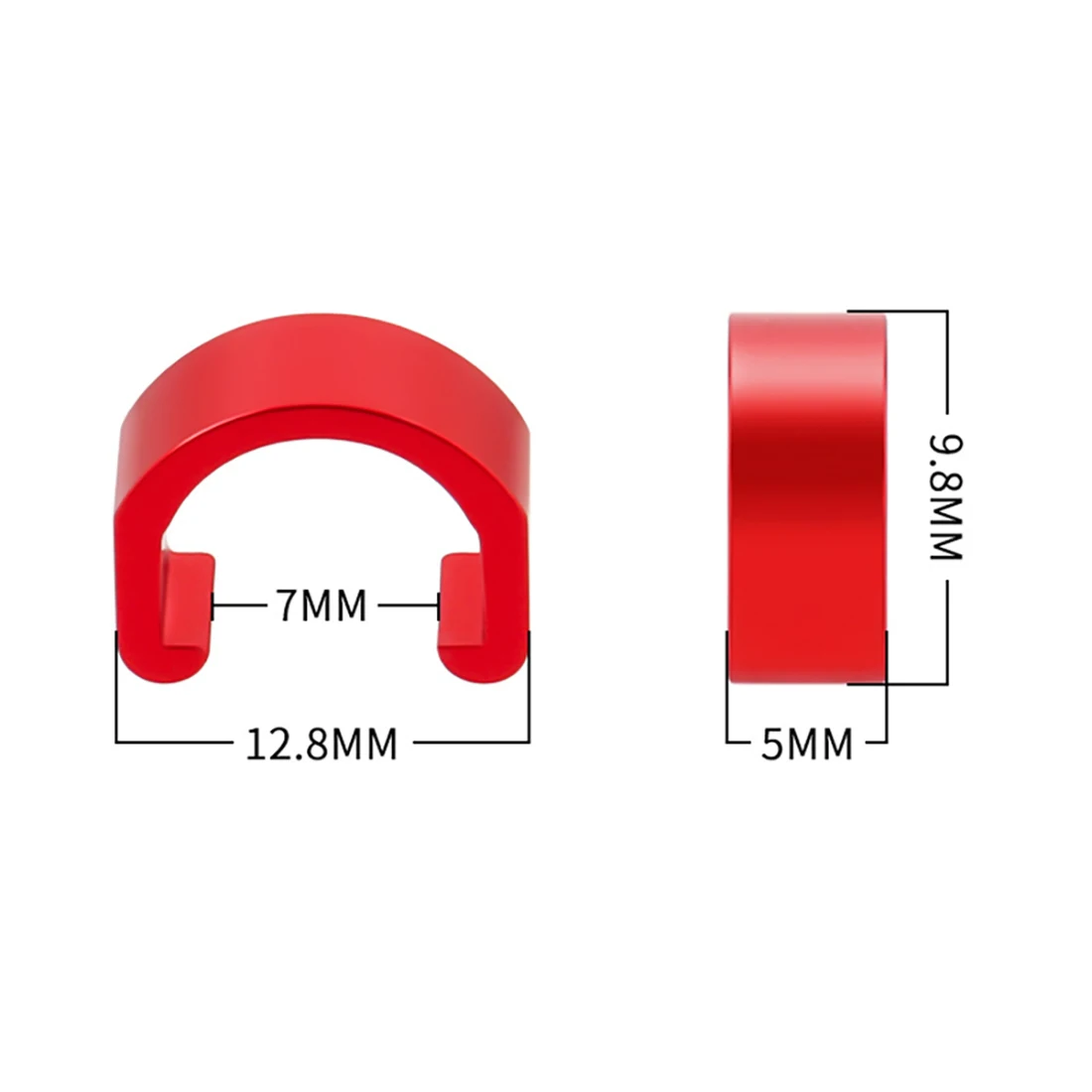 10Pcs Bike Brake Cable Housing Clip Aluminum alloy Guide Brake Cable C-clip Guide Clamps for Mountain Bike Road Bicycles